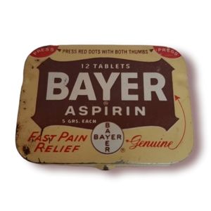 Vintage Advertising Bayer Aspirin Tablet Tin